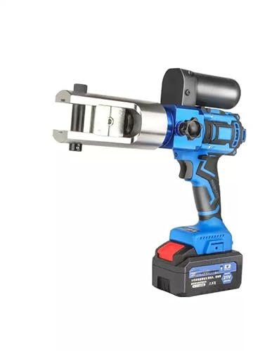 MXBAOHENG 10-300MM² Crimpadora de alambre hidráulica recargable con 2 baterías 21 V 4 A Crimpadora Terminales Electricos 60 KN Alicates de Presión Hidráulicos para narices de cobre y aluminio