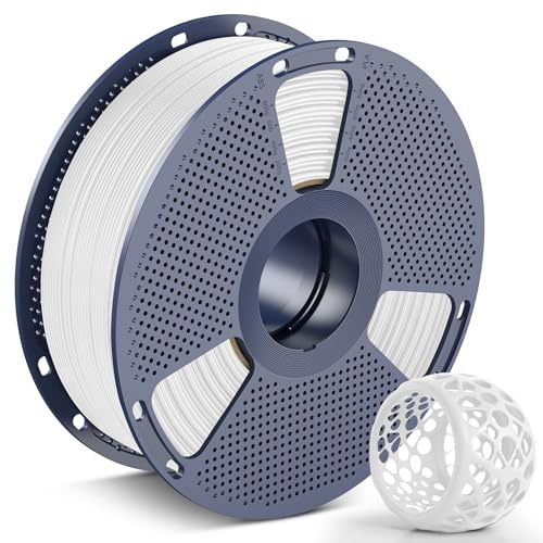 SUNLU Filament TPU 90A Weiß 1.75mm, Hochelastisches 3D Drucker Filament | Flexibeler 90A TPU 1KG Spule (2,2 lbs) für Meisten 3D Drucker, Maßgenauigkeit +/-0,02mm, Weiß 1000g
