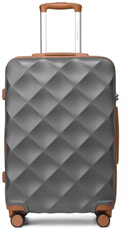 British Traveller Groß Koffer 74.5x49x30.5cm Leichter Reisekoffer aus ABS+PC mit TSA-Schloss, 4 Rollen Koffer Trolley
