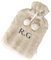Personalised Fluffy Hot Water Bottle Embroidered Plush Faux Fur Hot Water Bottle with Pom Poms