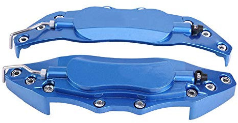Ejoyous Aluminum Brake Caliper Cover Protector 2pcs Red/Blue for 16-17in Wheels Resistant to Oxidation Easy Installation Fits Medium Hub (Blue)