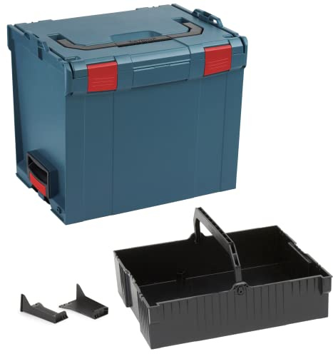 Bosch Sortimo L-BOXX 374 Größe 4 Professional Blau - Serie G (alte Version) - mit Einhängeeinsatz schwarz - Innovatives Werkzeug-Transportsystem