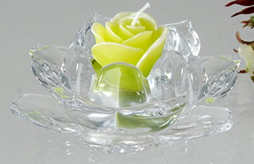 Teelichtleuchter Rose aus Klarglas 11 cm Teelichthalter Kerzenhalter formano deko