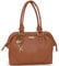 Catwalk Collection Handbags - Damen Leder Schultertasche - Handtasche Groß - Arbeitstasche für Notizbuch A4 - DOCTOR BAG - Hellbraun