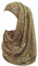 Lina & Lily Damen Hijab Muslimische Kopftuch Schal Turban mit Gold Glitzert Funkeln (Dunkel khaki)