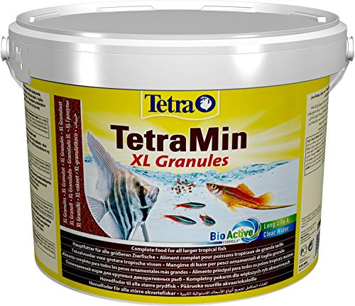 TetraMin XL Granules - langsam absinkendes Fischfutter für größere Zierfische in der mittleren Wasserschicht des Aquariums, 10 L Eimer