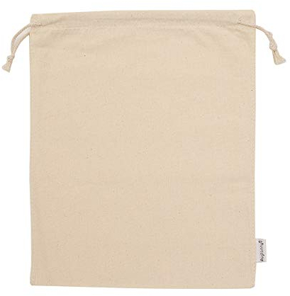 Augbunny 12-Pack 100% Cotton Muslin Bags with Drawstring X-Large (XL: 25cmX30.5cm)