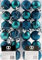 Set Of 24 Mini Christmas Shine Glitter Tree Baubles Decorations - Teal/Ocean Blue