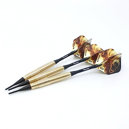 Diamandi Personalisierte Darts inklusive Gravur - Dartpfeilset mit Kunststoff-Spitze - Dartpfeile 18 Gramm mit Soft Spitze - Graviert mit Namen - Geschenk für Darts-Fan - Soft 18 g