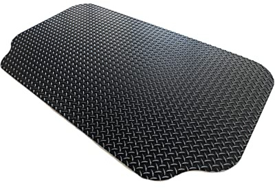 GRILLTEX Tapis de Barbecue à gaz, au Charbon de Bois, rôtissoire à Dinde et fumoir à granulés, Protection pour terrasse et Patio, 91,4 x 160 cm, Noir (Black Diamond Plate), 8D-075-36C-5.3