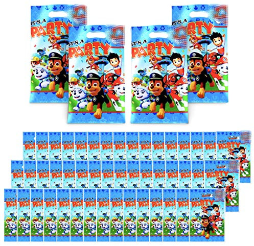 Philoctes 50 Sacchettini Compleanno Bambini, Sacchetti Regalo Feste, Sacchetto per Caramella, Borsa di Regalo per Tema 25 x 16 cm