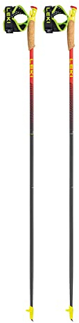 LEKI Vertical K Stöcke, naturalcarbon-Bright red, 125CM