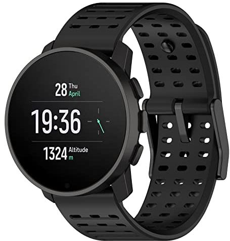 RuenTech 22MM Ersatz-Silikon-Armband für Coros Apex 2 Pro/Apex 2 Pro Kilian/Apex Pro/Apex 46mm, Sport Soft Silikon Ersatzband (Schwarz)