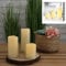 Cepewa LED Outdoor Kerzen 3er Set, warm weiß mit Flackern, mit Timer, Dekoration für Innen und Außen, vielseitige Deko für Sommer und Winter, Größen 7,5x10cm, 7,5x15cm, 7,5x20cm