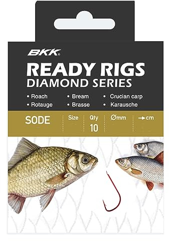 BKK Ready Rig Diamond-Sode RD 10#, Ø 0,14 Allround Vorfachhaken gebunden