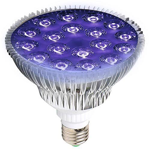 UV Grow Glühbirne für Zimmerpflanze, 300nm-400nm UVB Lignt Glühbirne für Erhöhungen Chlorophyll, VOll UV LED Pflanzenlampe Blüte, Fruchtbildung, Keimung