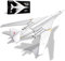 Piececool 3D Metall Puzzle Flugzeug Modell Tu-160 Bomber Superfestung - 340 Edelstahl Teile, Ganzes Metall, 1:1 Wiederherstellen - Geburtstagsgeschenk, Modellbausatz für Erwachsene, 53 Teile