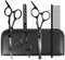 TOPGOOSE Dog Grooming Scissors Kit mit Sicherheit Runde Spitzen, Professionelle 5 in 1 Grooming Scissors für Hunde Katze Haustier zu Hause (Schwarz)
