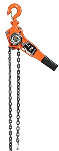 Orangefarbener Kettenzug für 3 Tonnen/3000 Kg, Ratschenhebel, Riemenscheibe, 3 Meter Hoch, Verstellbarer Schalter, Sturzsicherer Ring, Bequemer Griff für Einfache Bedienung