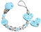 personalisierte gestaltetes Babygeschenk mit Namen für Junge in Blau Baby Geschenk personalisiert zur Geburt & Taufe kleiner Prinz & du bist der Schlüssel zu unseren Herzen