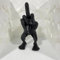 17.5 cm Mittelfinger-Figur mit Beinen, 3D Gedruckte Skulptur, Lustige Mittelfinger-Statue, Schreibtisch Zubehör, Mittelfingerspielzeug Geeignet für Dekoration Wohnzimmer und Büro (Schwarz)