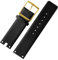 RTRCAGAKM Uhrenarmbänder passend for CK K94231 K9423101, Leder, langlebig, weich, passend for Calvin Klein Uhrenarmband, 22 mm, Herrenarmband(Black-gold)