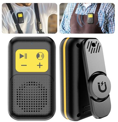 AearKing Altoparlante Bluetooth Indossabile, Cassa Bluetooth Portatile Impermeabile con Clip Magnetica, Mini Speaker Bluetooth 5.4 Wireless con Microfono Integrato per Musica e Chiamate in Vivavoce
