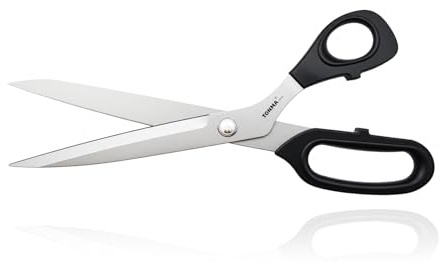 TONMA Tijeras de tela de modista [fabricadas en Japón] Tijeras de costura ligeras de 30,5 cm, tijeras japonesas SG2 de acero inoxidable para confección de tela, cuero, tapicería, manualidades
