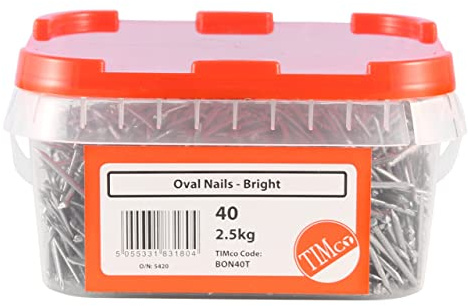 TIMco BRIGHT OVAL NAILS (2.5kg TUB) 50mm
