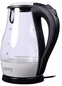 ADLER Camry Glaskrug 1,7 l, sanfte LED-Beleuchtung, 2200 W Leistung, Weiß