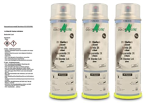 COLORMATIC 3x 500ml 2K Klarlack mit Härter