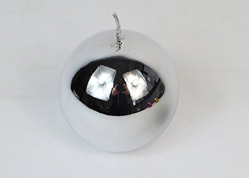 Zelda Bomboniere Kugelkerze Metall Paraffin 30 Minuti Weihnachten D. cm 9 Silber