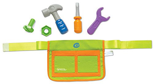 Learning Resources New Sprouts Tool Belt, Kids Construction Set, Outdoor Toys, 5 Pieces, Ages 2+