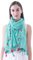 Lina & Lily Damen Schal mit Blumen Bestickt in Verschiedenen Farben (Hellblau)
