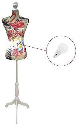 LaVidaEnLED Schneiderbüste mit Licht Damen Bedruckt Büste mit Fuß Flamenco
