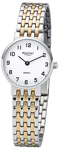 REGENT Damen-Armbanduhr Edelstahl IPG analog Quarz Edelstahlband Bicolor F-1158