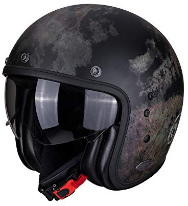 Motorradhelm Scorpion Belfast Tempus Black, Schwarz, L