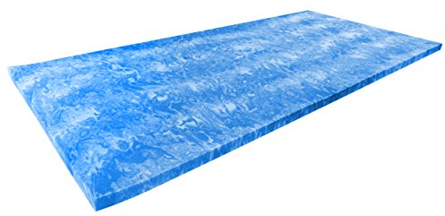 AM Qualitätsmatratzen Gelschaum Topper ohne Bezug 200x200 cm - Made in Germany - Oeko TEX zertifizerte Matratzenauflage 200x200 Schaumstoff - Gelauflage für Matratzen - Memory Foam Topper 200x200cm