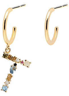 PDPAOLA - Buchstabe T Ohrringe - 925er Sterlingsilber 18k Vergoldung - Damenschmuck