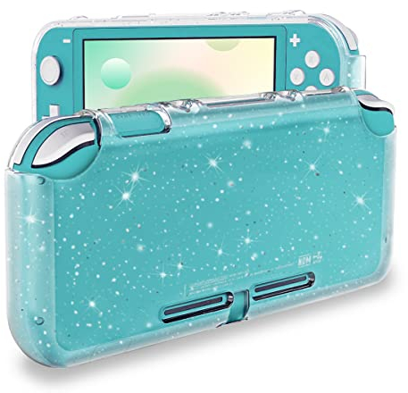DLseego Hülle Kompatibel mit Switch Lite 2019,HD Clear Bling Weiche TPU Case mit Stoßfestem und Kratzfestem Protective Case Cover für Switch Lite Konsole - Crystal Glitter