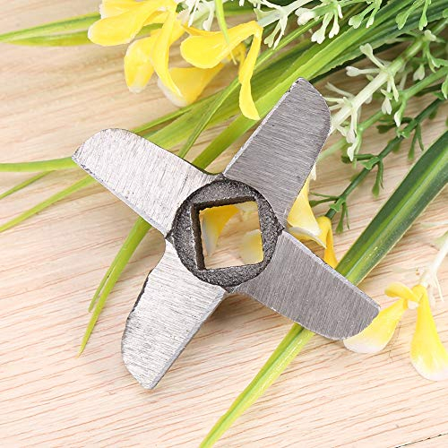 Meat Grinder Blade Cross-Shaped Kitchen Food Meat Grinder Blade Professional Steel Mincers Spare Part Cutter Part Replacement(5)