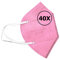 TBOC Mascherine FFP2 - [Pack 40 Unità] Maschere Usa e Getta [Rosa] 5 strati [Non Riutilizzabili] Pieghevoli Traspiranti con Clip per il Naso [Certificato e Approvato CE 2163] Qualità Premium