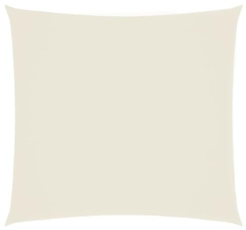 vidaXL Sonnensegel Wasserfest Sonnenschutz Windschutz Sonnendach UV Schutz Garten Terrasse Balkon Oxford-Gewebe Quadratisch 3x3m Creme