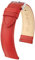 HIRSCH Uhren-Band Kent L - modisches Premium-Lederband für Deine Armbanduhr - Rot - 20 mm