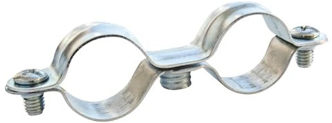 SOMATHERM FOR YOU - abrazadera doble de fijación - de acero niquelado - Para tubo Ø22 mm - Bolsa 2 partes