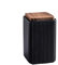 YYW Square Food Storage Jar, Ceramic Cookie Jars Kitchen Canister with Airtight Lid,Great Food Storage Canister for Coffee Bean,Tea,Spices or Snacks Storage (Black, Large)