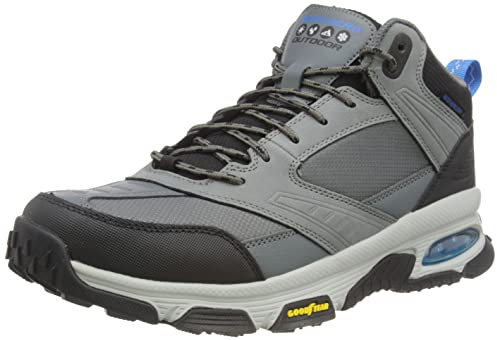 Skechers Herren 237215 Char Sneaker, Anthrazitfarbener Netzbesatz, 44 EU