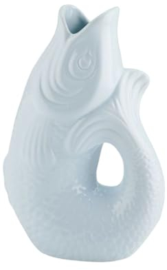 Gift Company Vase Monsieur Carafon S, Vase déco Poisson, faïence, Blue Horizon