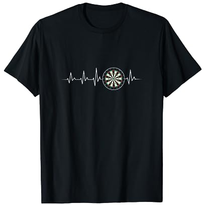 Dartscheibe Herzschlag Dartboard Dartspieler Darter Dart T-Shirt