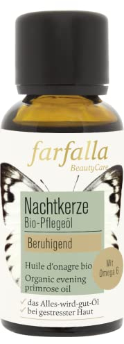 farfalla Nachtkerze Bio-Pflegeöl - 30ml - Unterstützt die Hautregeneration & Feuchtigkeit - Mit Linolsäure & Gamma-Linolensäure - Beruhigt & Glättet - 100% zertifizierte Naturkosmetik